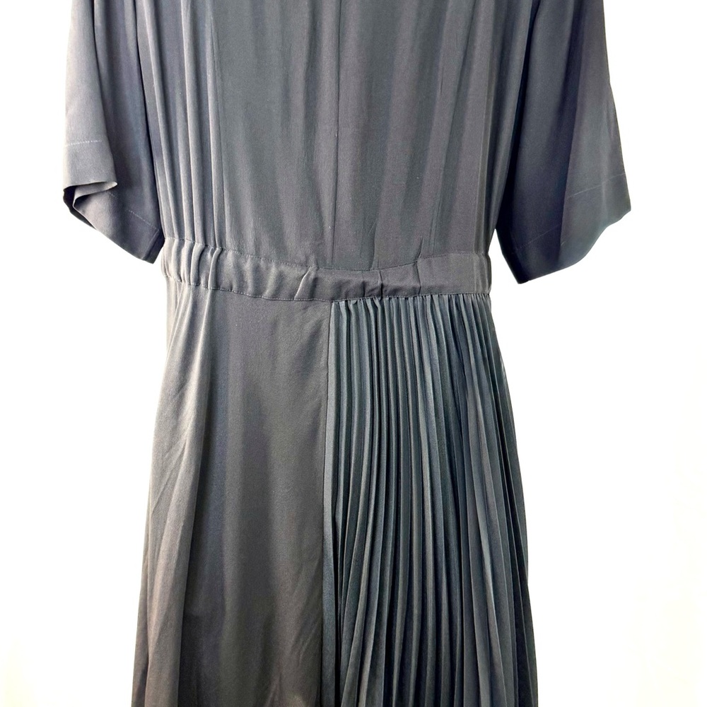 Givenchy Black Pleated Dress Crew Neck Short Sleeve - Picture 6 of 6